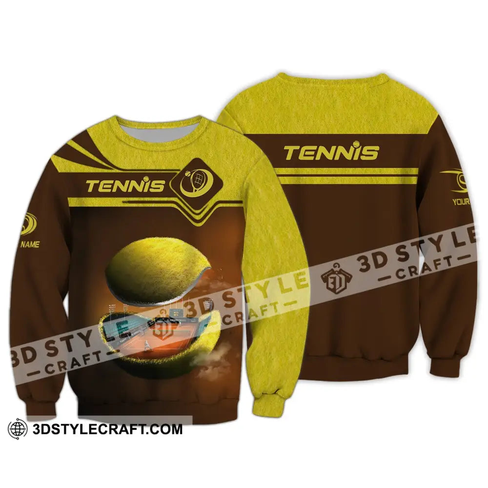 Unisex Shirt Tennis Ball T-Shirt Lover Gift Player Apparel Long Sleeve / S