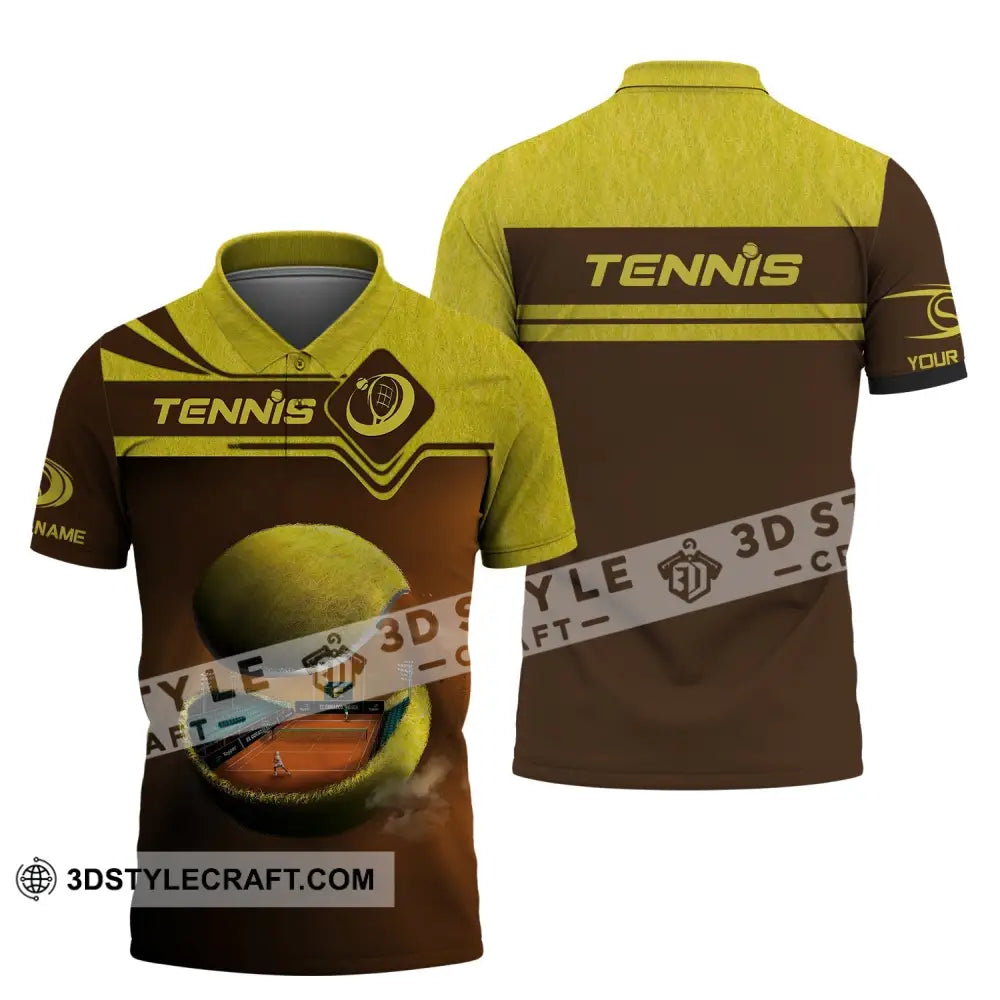 Unisex Shirt Tennis Ball T-Shirt Lover Gift Player Apparel Polo / S