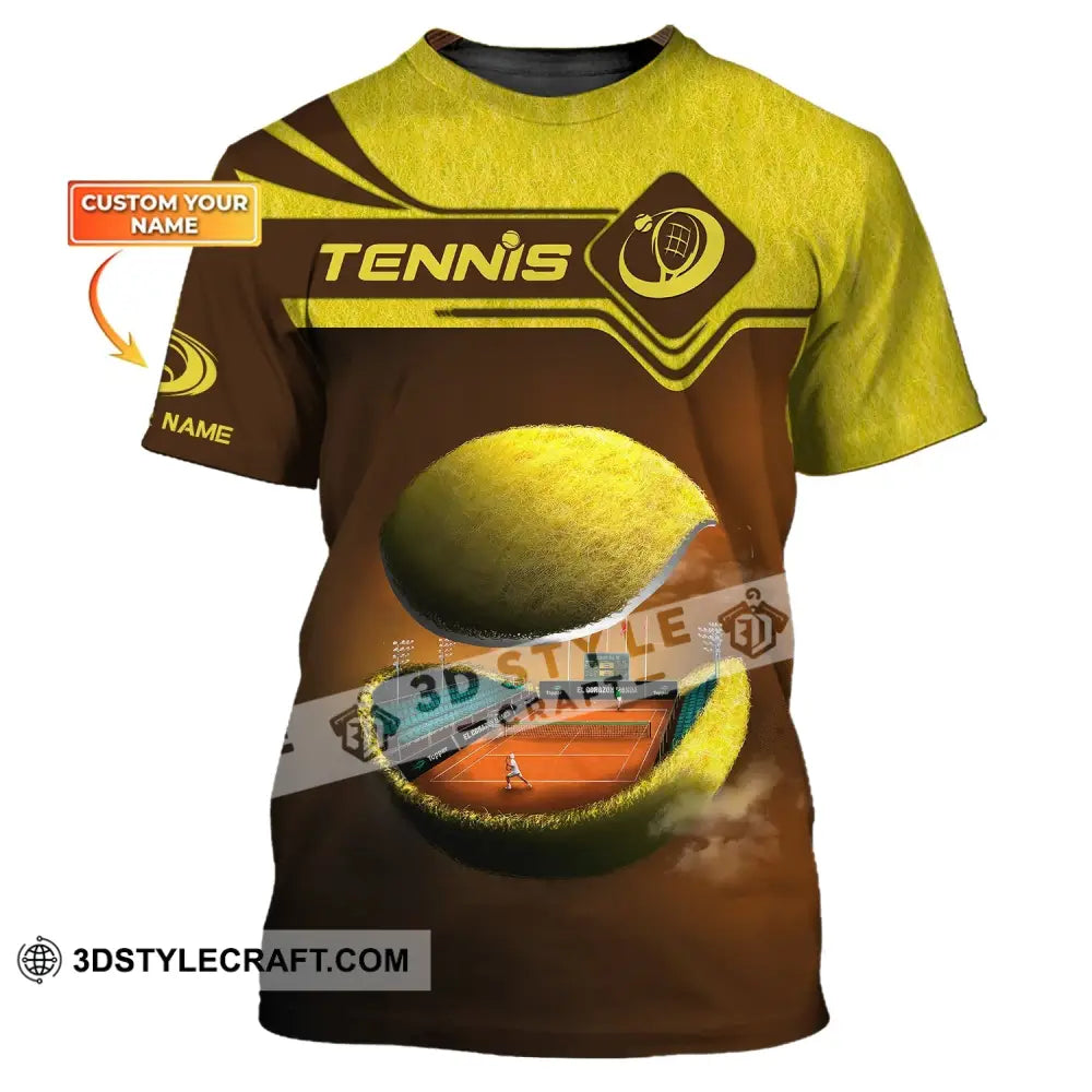 Unisex Shirt Tennis Ball T-Shirt Lover Gift Player Apparel / S