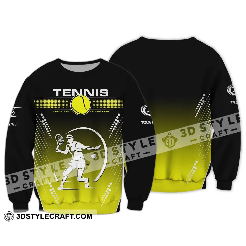 Unisex Shirt Tennis T-Shirt Hoodie Lover Gift Player Apparel Long Sleeve / S