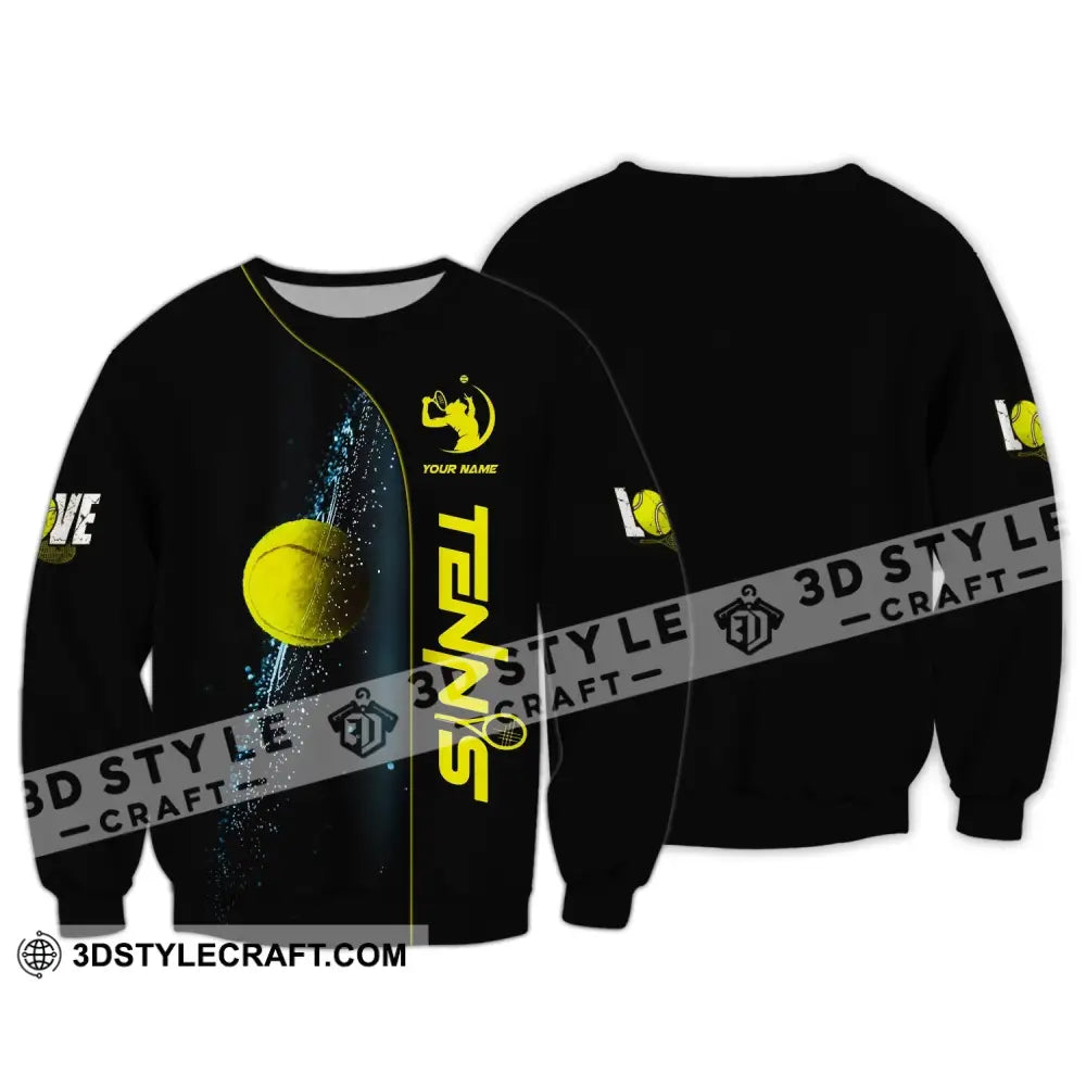 Unisex Shirt Tennis T-Shirt Lover Gift Player Apparel Long Sleeve / S