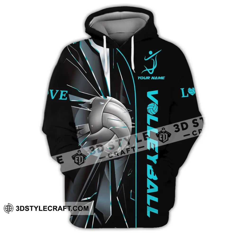 Unisex Shirt Volleyball Custom Love T-Shirt For Club Gift Players Hoodie / S