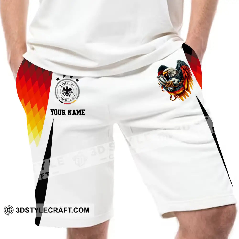 Unisex Short Pants - Custom Name And Number Euro 2024 National Team Germany Eagle Hugs The Ball