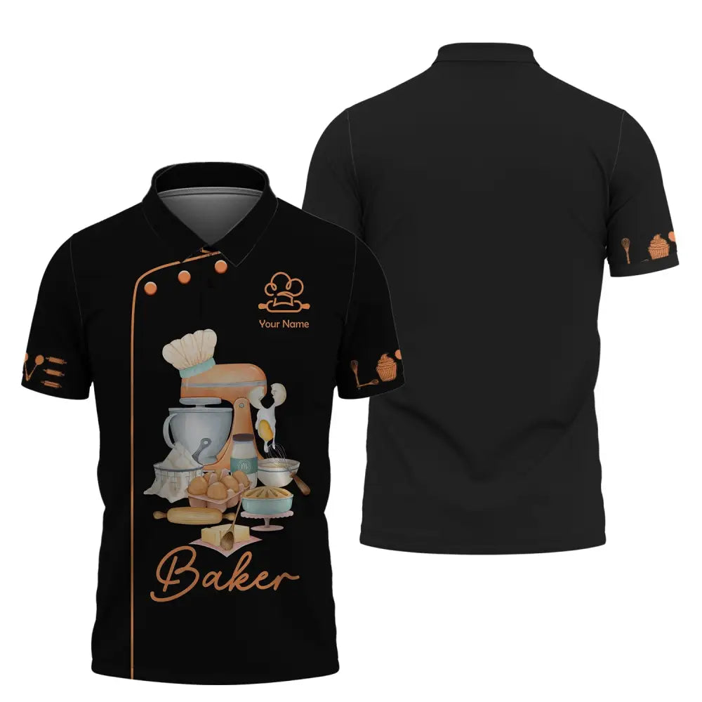 Unisex T-Shirt Baker Shirt Hoodie Baking Gift For Lovers Polo / S