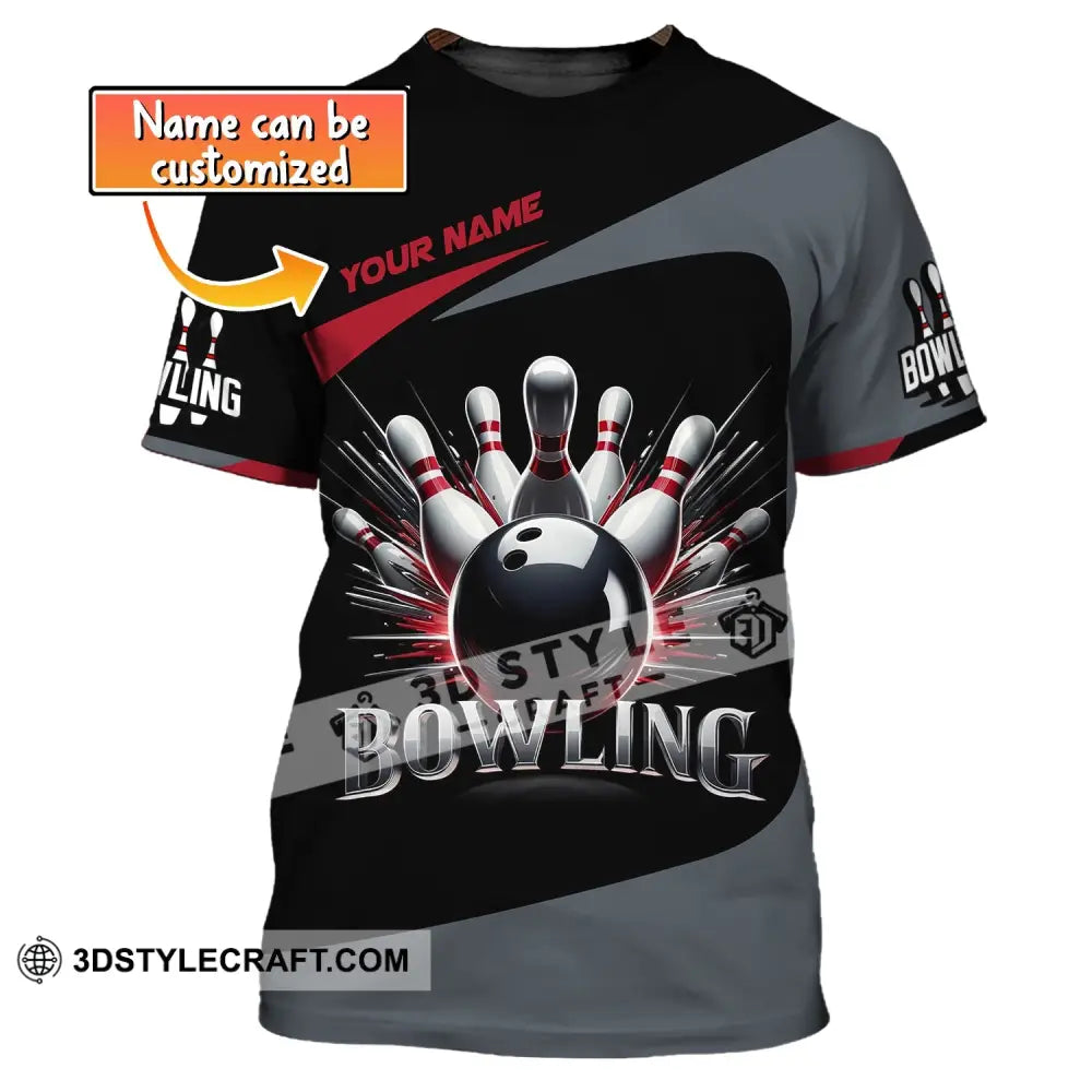 Unisex T-Shirt Custom Name Bowling Love Shirt For Lovers