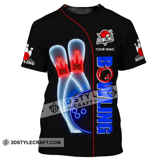 Unisex T-Shirt, Custom Name Bowling T-Shirt, Bowling Love, Shirt For Bowling Lovers style option 2