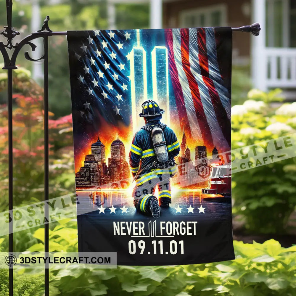 United States Flag Fireman 911 Memorial - American 12×18 Inch / 30X45 Cm Packing: Only Flag