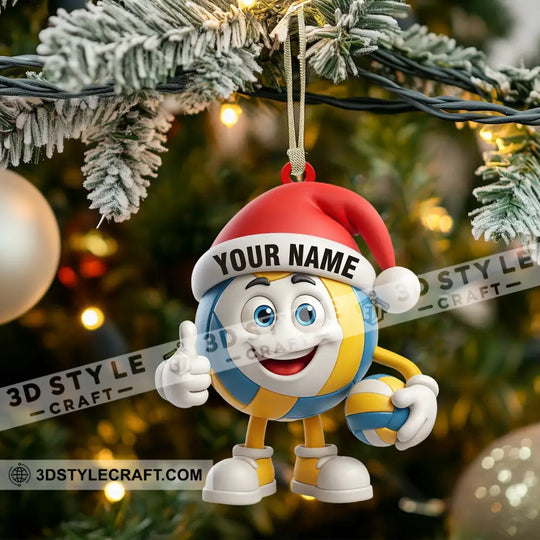 Volleyball Christmas Home Decor, Christmas Ornament, Personalized Ornament style option 3
