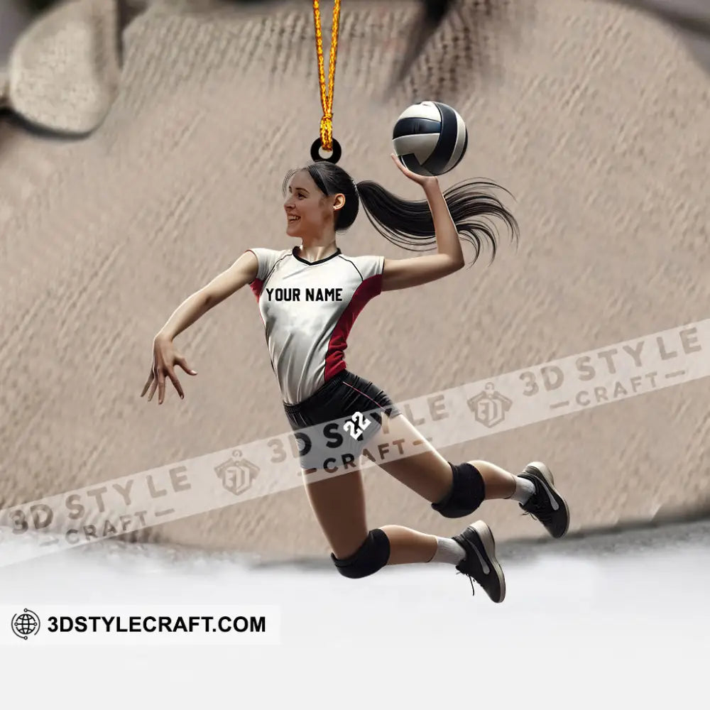 Volleyball Woman Decor Christmas Ornament Personalized