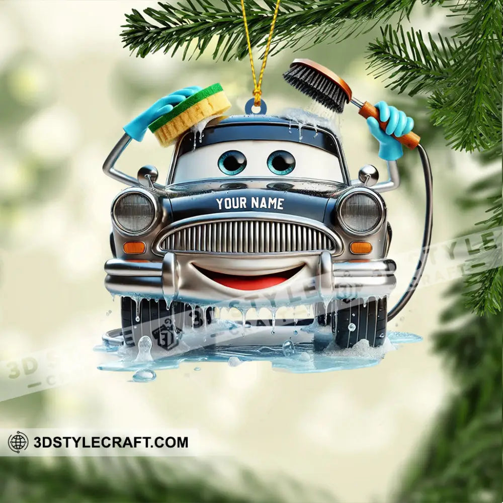 Washing Car Home Decor Christmas Ornament Personalized