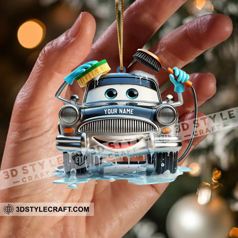 Washing Car Home Decor Christmas Ornament Personalized