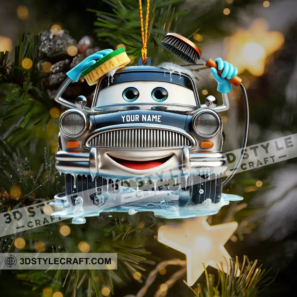 Washing Car Home Decor Christmas Ornament Personalized