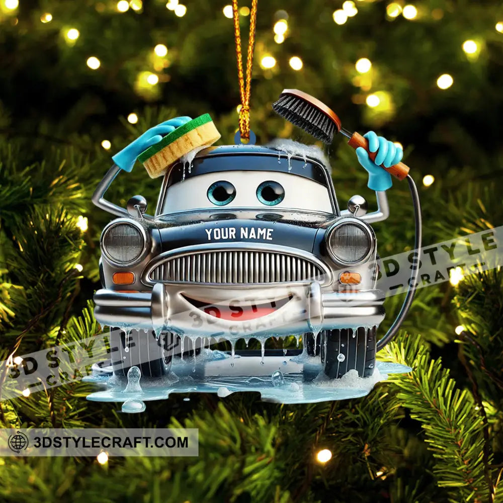 Washing Car Home Decor Christmas Ornament Personalized