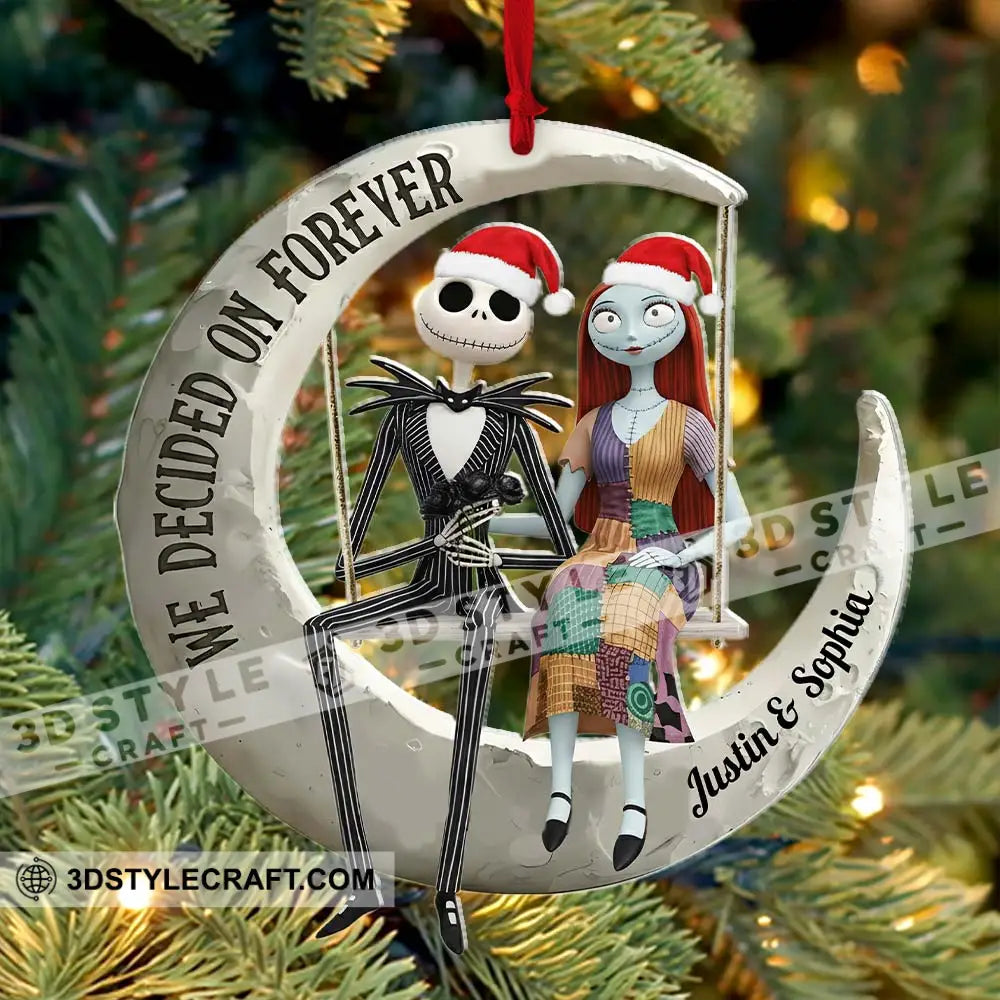 We Decided On Together Couple Home Decor Christmas Ornament Personalized Ornament Ornament