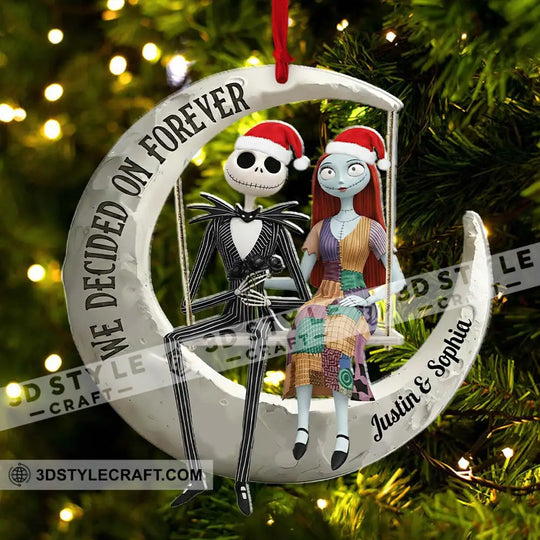 We Decided On Together Couple Home Decor, Christmas Ornament, Personalized Ornament style option 3