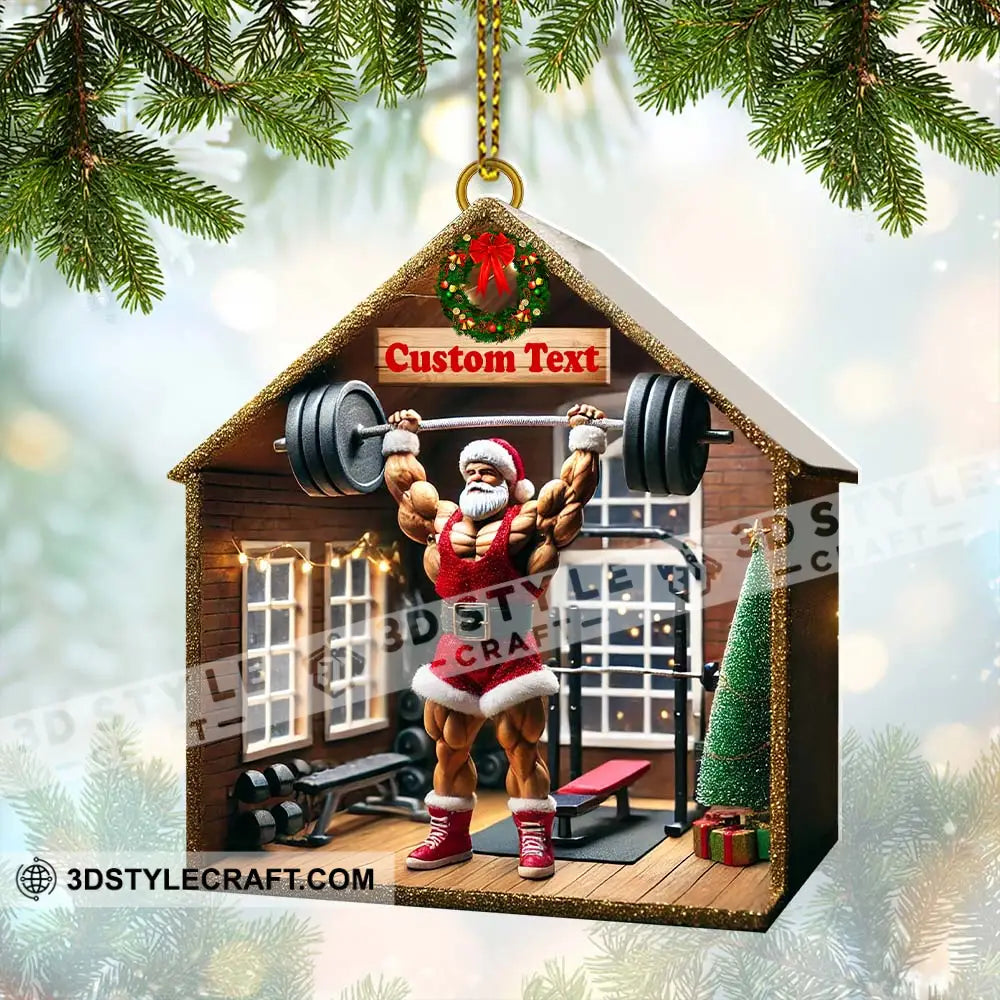 Weight Room Christmas Ornament Personalized