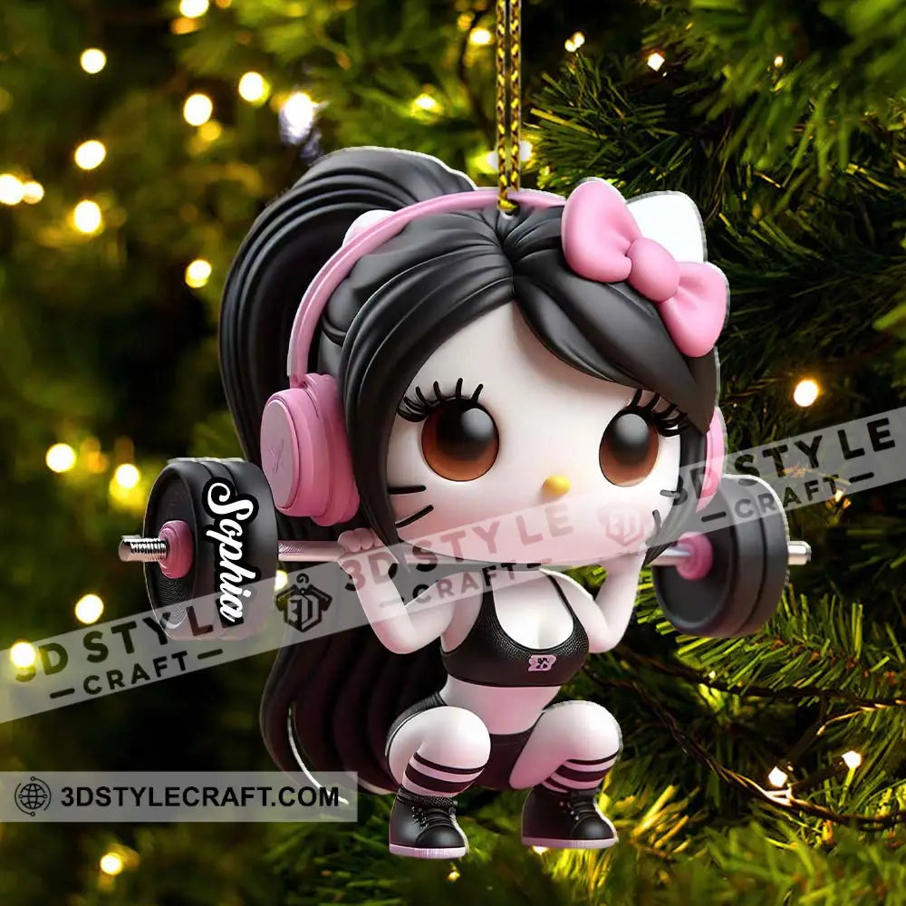 Weightlifting Girl Home Decor Christmas Ornament Personalized Ornament Ornament