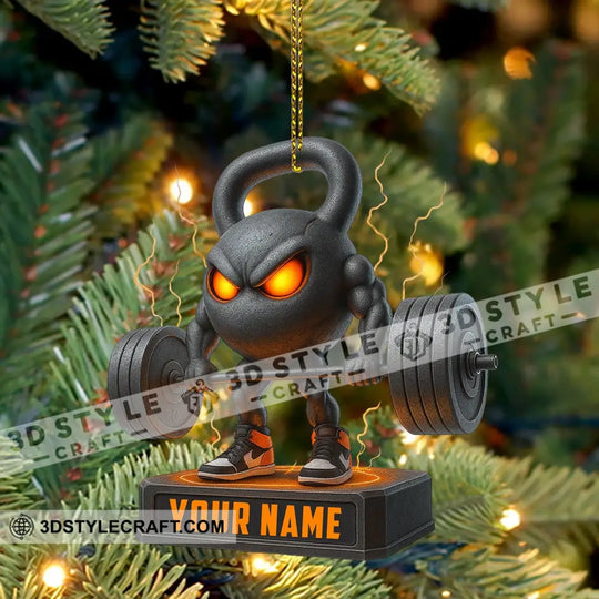 Weightlifting, Home Decor, Christmas Ornament, Personalized Ornament style option 3