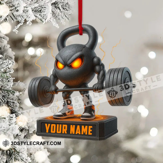 Weightlifting, Home Decor, Christmas Ornament, Personalized Ornament style option 4