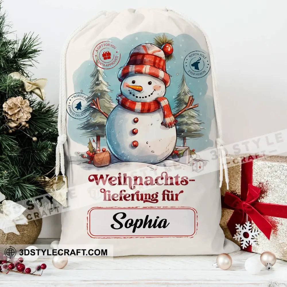 Weihnachts Lieferung Fur Custom Text Personalized String Bag Christmas Gift