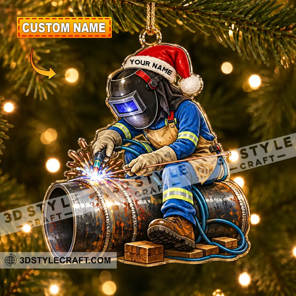 Welder Home Decor Christmas Ornament Personalized Ornament - 3.54’’ / 1 Ornament - Ornament
