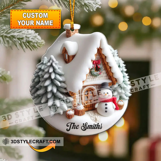 Winter House Home Decor Christmas Ornament Personalized Ornament 3.54’’ / 1 Ornament Ornament