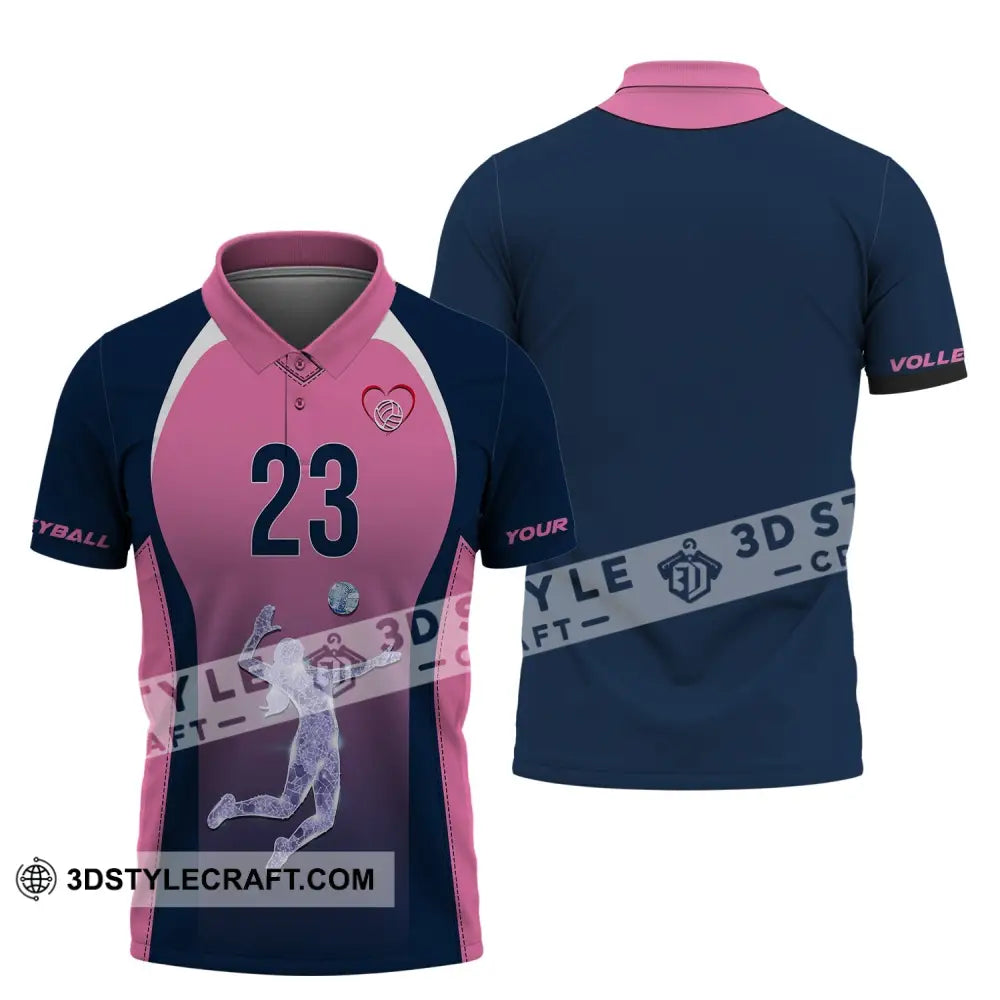 Woman Shirt Custom Name And Number Volleyball Hoodie Team T-Shirt Gift For Players Polo / S