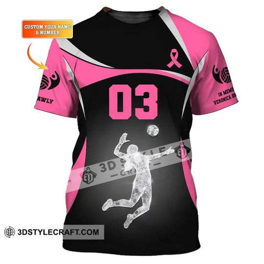 Woman Shirt, Custom Name and Number Volleyball Shirt, T-Shirt for Volleyball Team, Gift for Volleyball Players style option 1