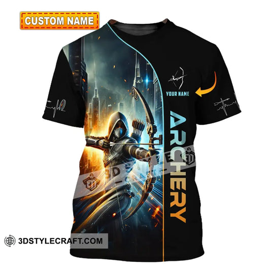 Woman Shirt, Custom Name Archer Shirt, Archery Polo Long Sleeve, Archer Gift style option 1