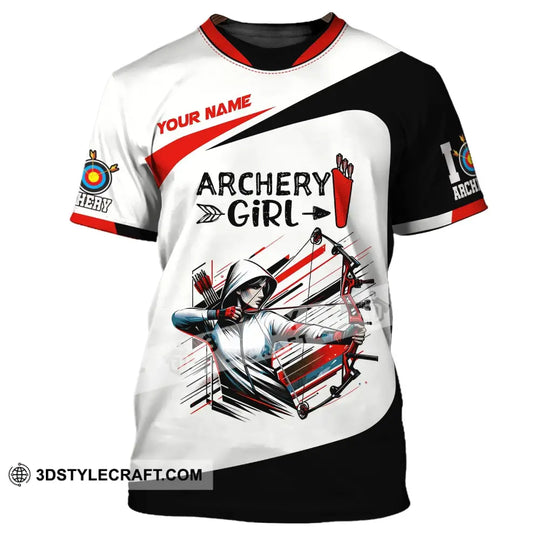 Woman Shirt, Custom Name Archery Shirt, Archery Girl, Shirt for Archery Lovers style option 4