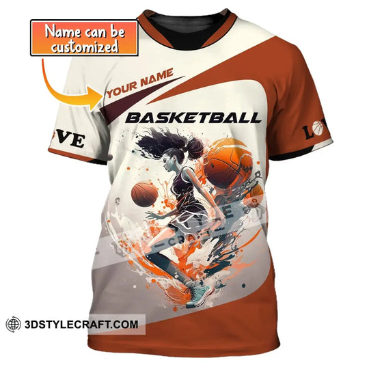 Woman Shirt, Custom Name Basketball Shirt, Basketball Hoodie Polo Shirt, Gift for Basketball Lover style option 1