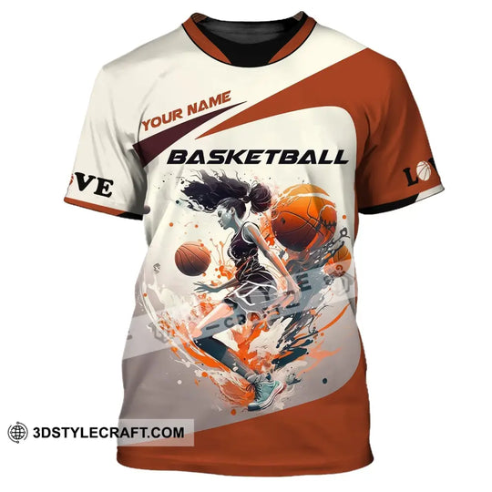 Woman Shirt, Custom Name Basketball Shirt, Basketball Hoodie Polo Shirt, Gift for Basketball Lover style option 2