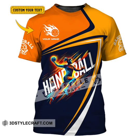 Woman Shirt, Custom Name Handball Shirt, Handball Lover Hoodie Shirt Polo Long Sleeve, Gift for Handball Players style option 1