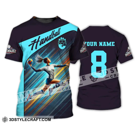 Woman Shirt, Custom Name Handball Shirt, Handball T-Shirt  Hoodie, Shirt for Handball Players style option 2