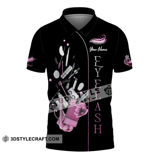 Woman Shirt, Custom Name Makeup Artist Shirt, Eyelash Makeup T-Shirt style option 4
