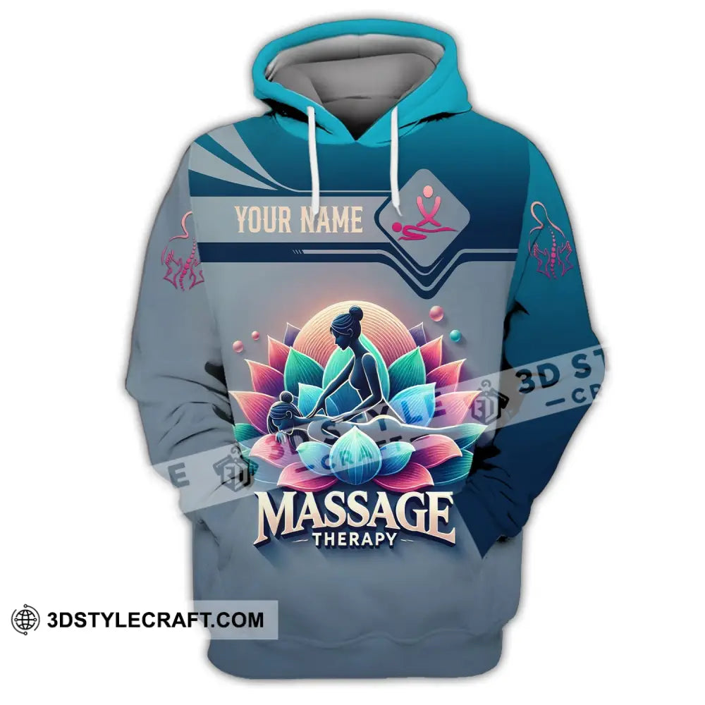 Woman Shirt Custom Name Massage Therapist T-Shirt For Therapists Uniform Hoodie / S T-Shirt