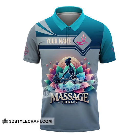 Woman Shirt, Custom Name Massage Therapist Shirt, T-Shirt for Massage Therapists, Massage Therapists Uniform style option 4