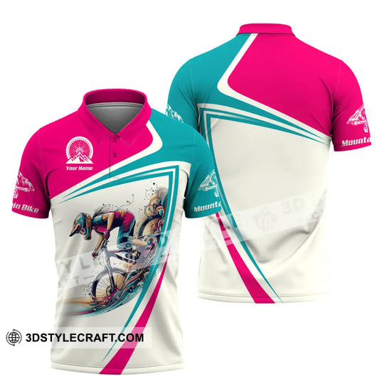 Woman Shirt, Custom Name Mountain Bike Shirt, Mountain Bike Lover Gift, Mountain Bike Polo Shirt Long Sleeve Hoodie NH240802 style option 4