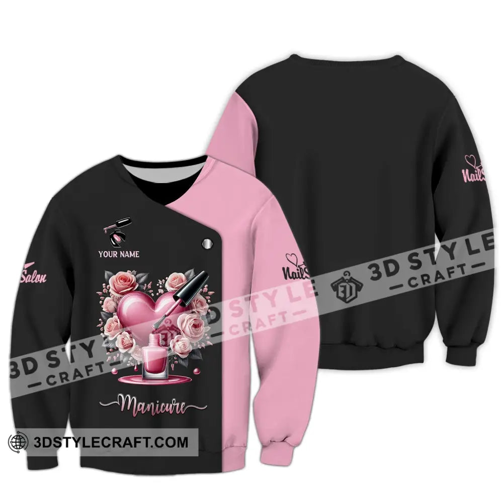 Woman Shirt Custom Name Massage Therapist T-Shirt For Therapists Uniform Long Sleeve / S T-Shirt