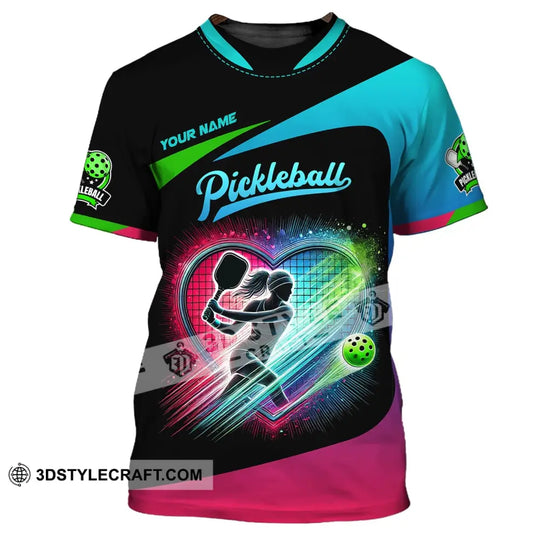 Woman Shirt, Custom Name Pickleball Shirt, T-Shirt for Pickleball Club, Gift for Pickleball Players style option 2