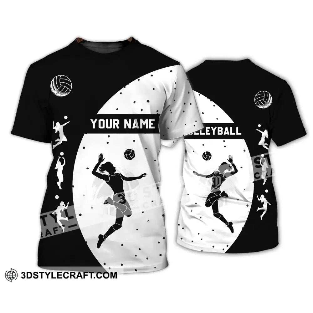 Woman Shirt - Custom Name T-Shirt Volleyball Clothing / S T-Shirt