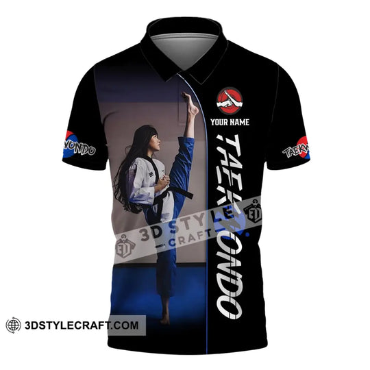 Woman Shirt, Custom Name Taekwondo Shirt, Taekwondo Hoodie Shirt Polo Long Sleeve, Gift for Taekwondo Lovers style option 4
