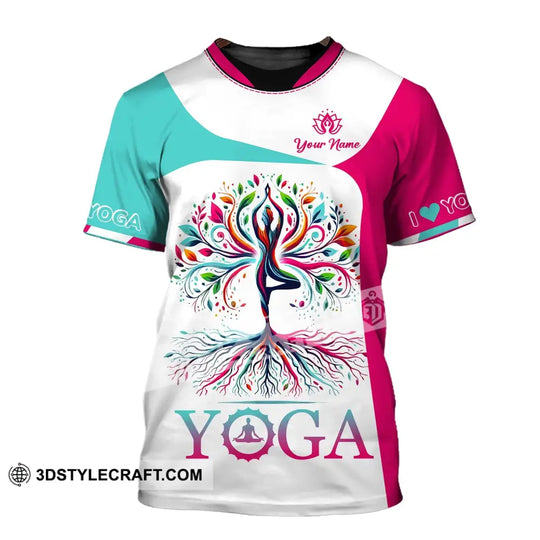 Woman Shirt, Custom Name Yoga Shirt, Yoga T-Shirt Hoodie Long Sleeve Shirt, Gift for Yoga Lover style option 2