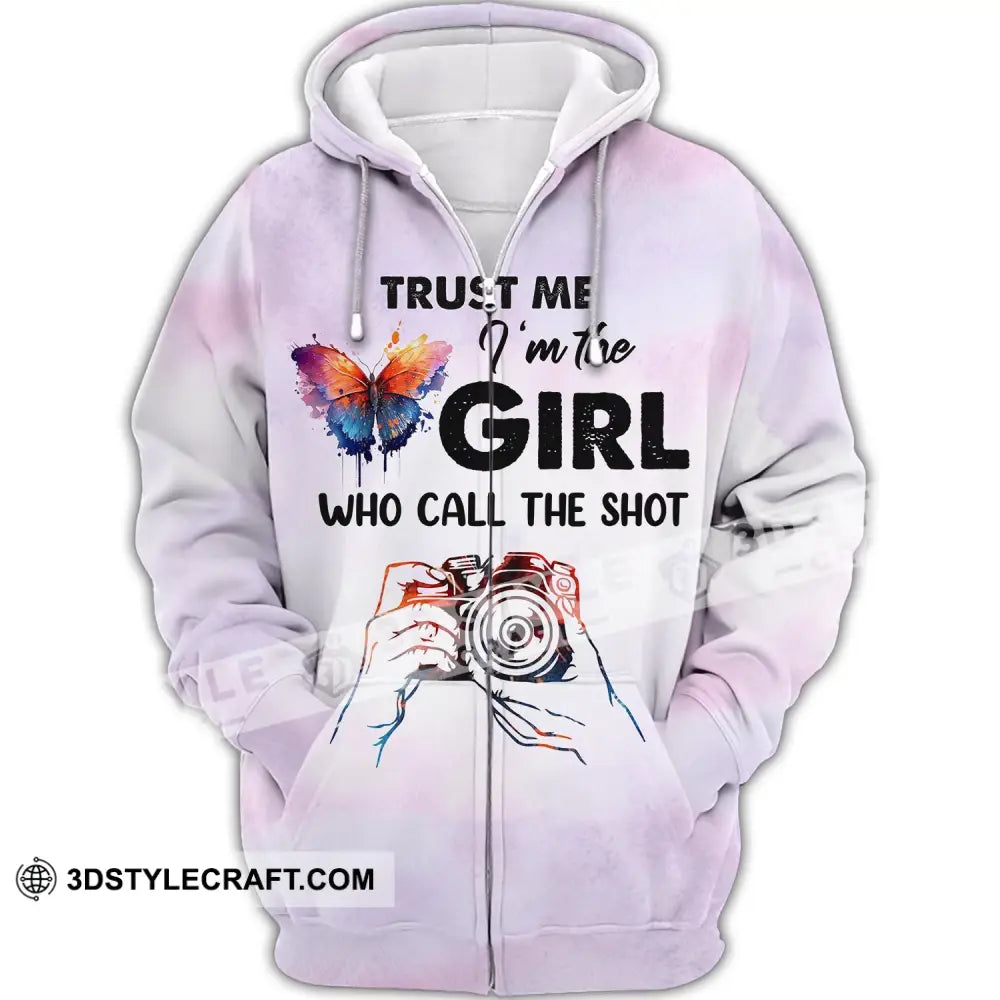 Woman Shirt Photographer The Girl Who Call Shot T-Shirt For Photographers Hoodie / S T-Shirt