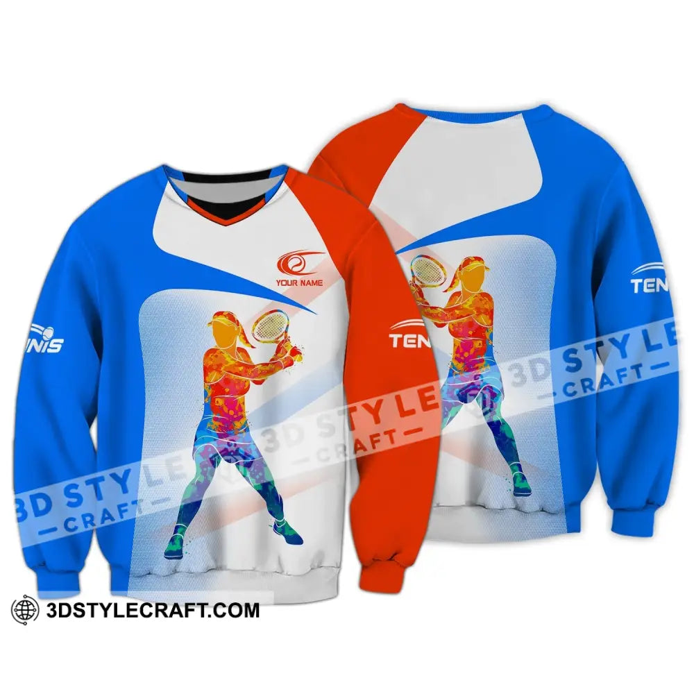 Woman Shirt Tennis Player Apparel T-Shirt Lover Gift Long Sleeve / S