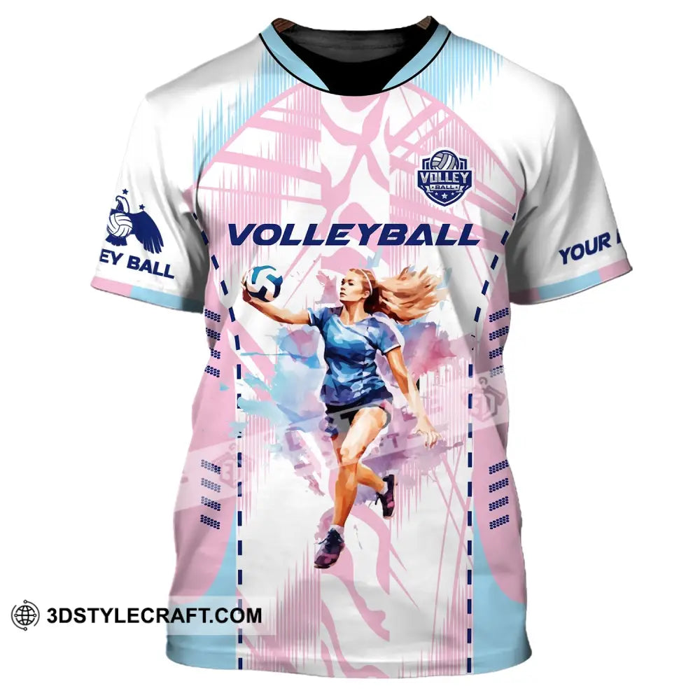 Woman Shirt Volleyball Custom Team T-Shirt For Club Gift Players / S