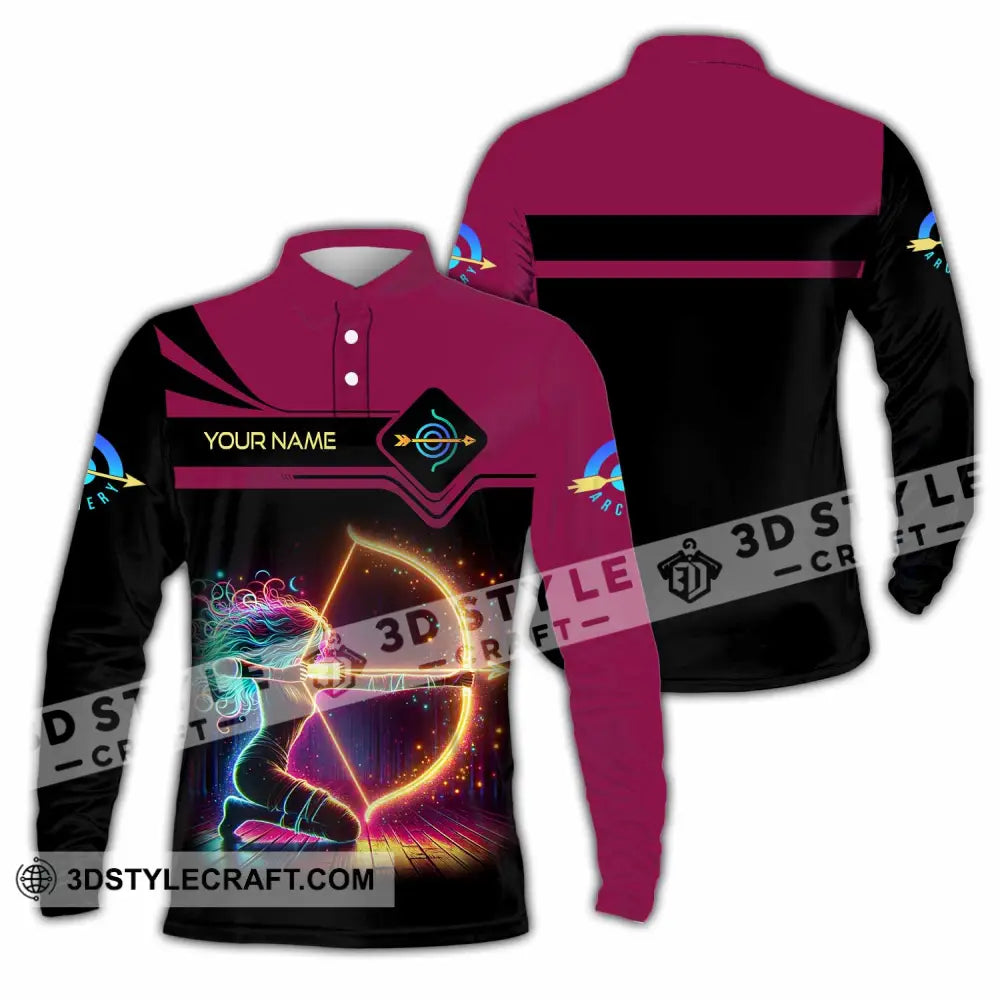 Women Shirt Custom Archery Shirt Long Sleeve Polo / S T shirt