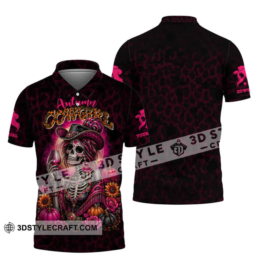 Women Shirt - Custom Autumn Cowgirl Shirt - Polo Shirt / S - T-shirt
