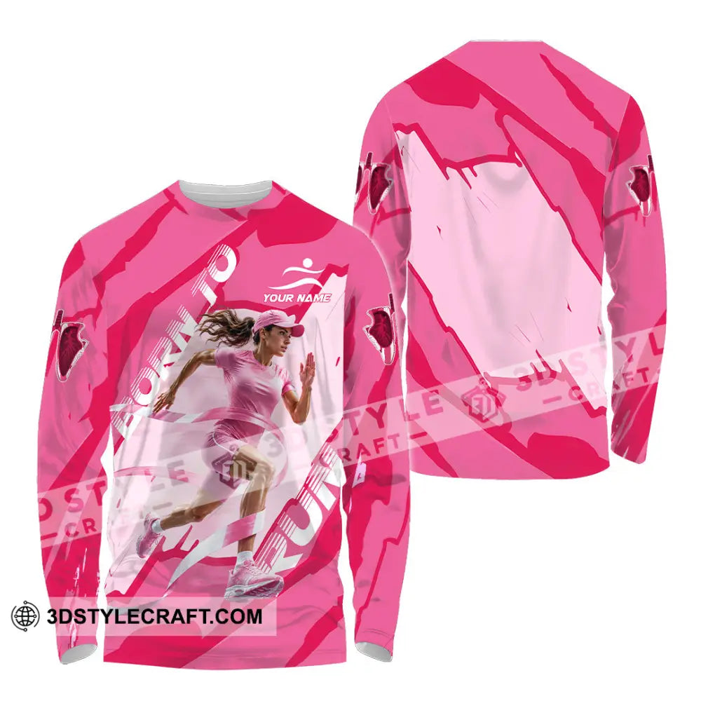 Women Shirt - Custom Born To Run Shirt - Long Sleeve Shirt / S - T-shirt