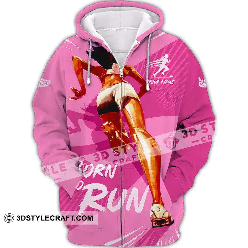 Women Shirt - Custom Born To Run Shirt - Zipper Hoodie / S - T-shirt
